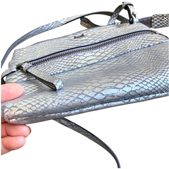 Halston Heritage Snake Embossed Crossbody Bag Small - Picture 2 of 7